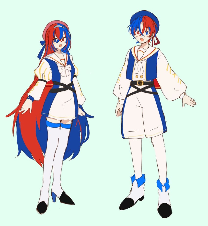 female alear and male alear (fire emblem and 1 more) drawn by ichgomi
