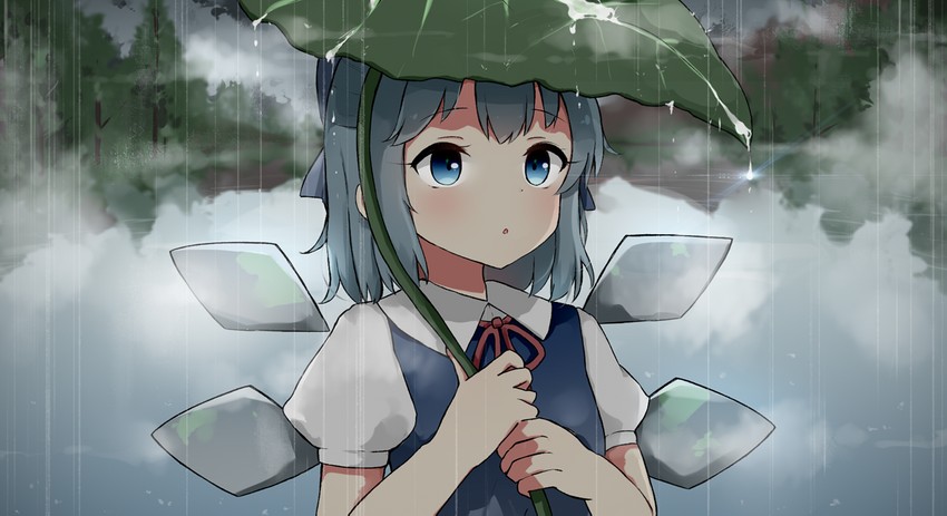 cirno (touhou) drawn by poco_(zdrq3)