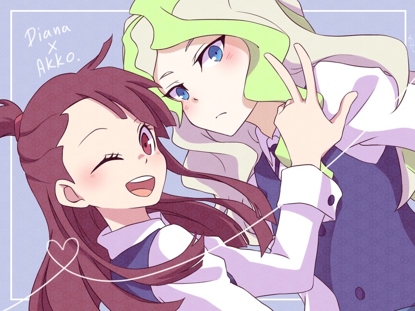 kagari atsuko and diana cavendish (little witch academia) drawn by ash_(kittiyakarn)