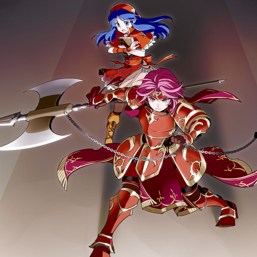 lilina and gwendolyn (fire emblem and 1 more) drawn by ksw_f_m_d