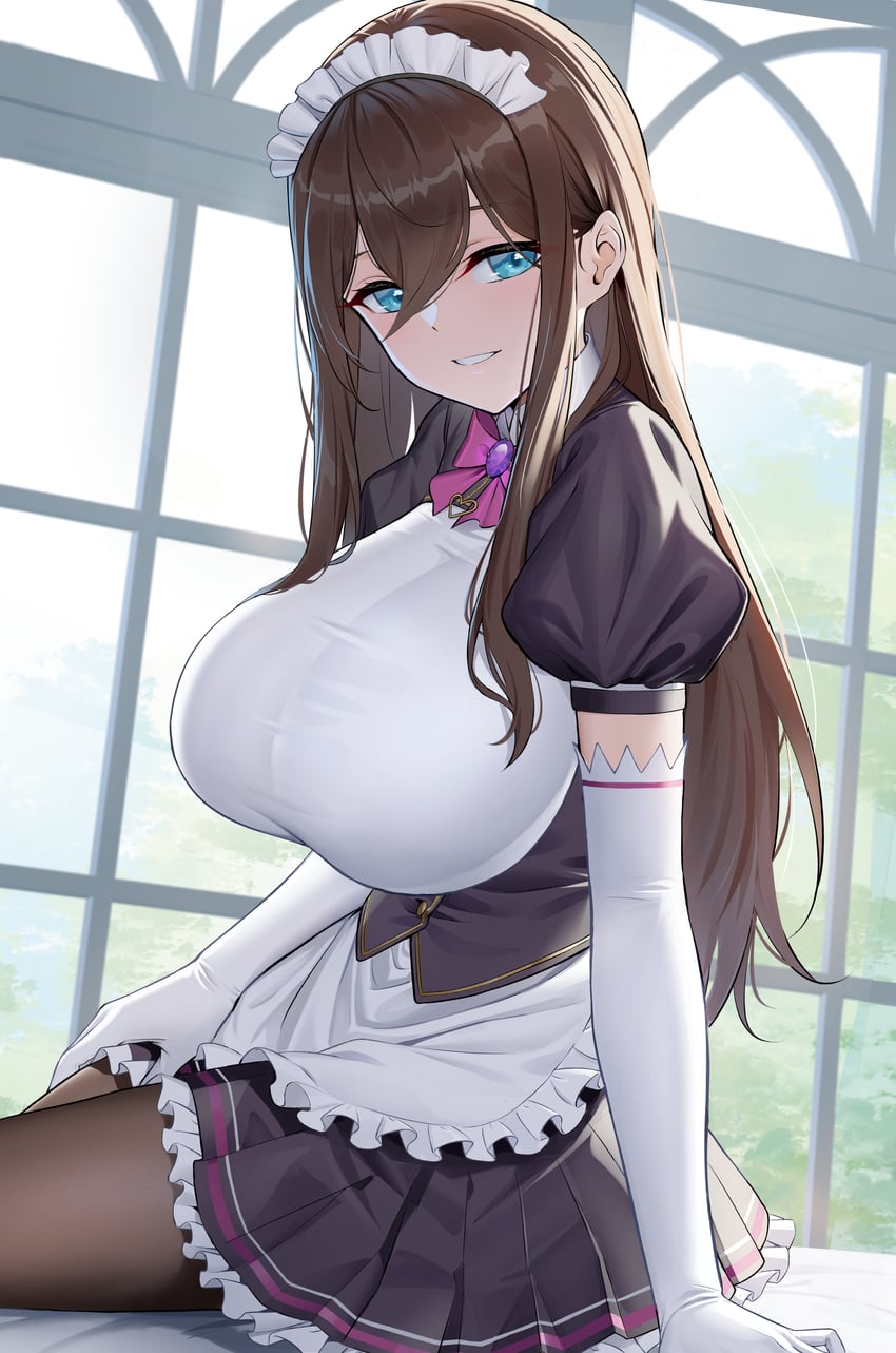 anastasia mysterante (motto! haramase! honoo no oppai isekai oppai maid gakuen!) drawn by sion_(9117)