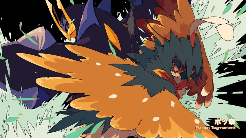 decidueye and empoleon (pokemon and 1 more) drawn by amehatobook