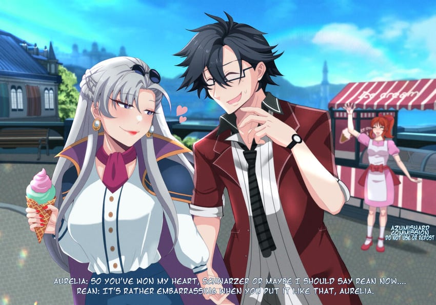 rean schwarzer and aurelia le guin (eiyuu densetsu and 1 more) drawn by azumishard