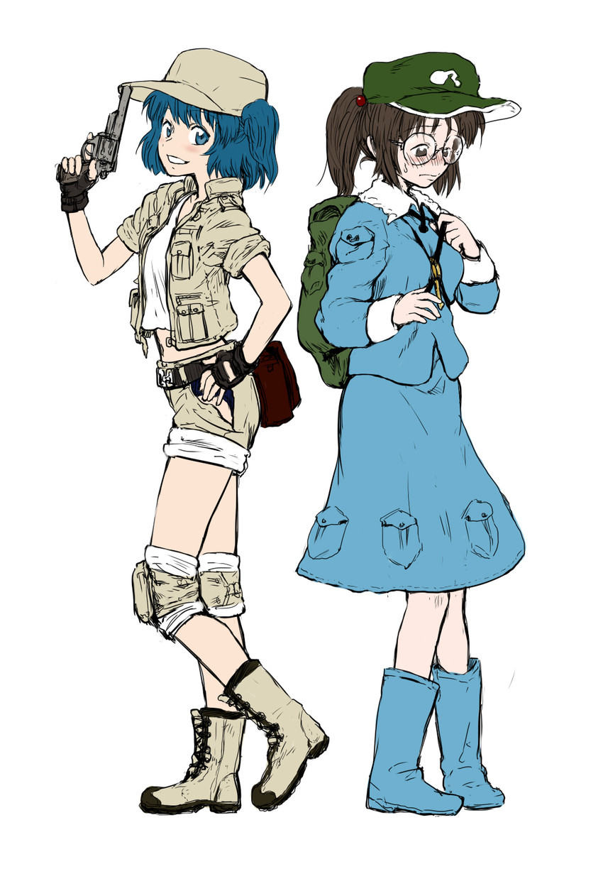 kawashiro nitori and fio germi (touhou and 1 more) drawn by dokuromaru