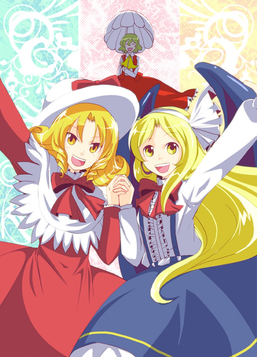 kazami yuuka, elly, and kurumi (touhou) drawn by maro4