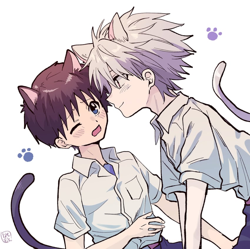 ikari shinji and nagisa kaworu (neon genesis evangelion) drawn by hashimo99187365