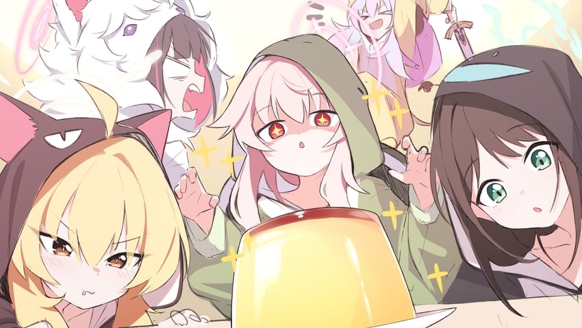 kazusa, natsu, fou, yoshimi, reisa, and 1 more (fate and 2 more) drawn by mmhomm