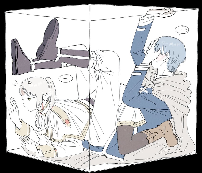 frieren and himmel (sousou no frieren) drawn by dabln_hl