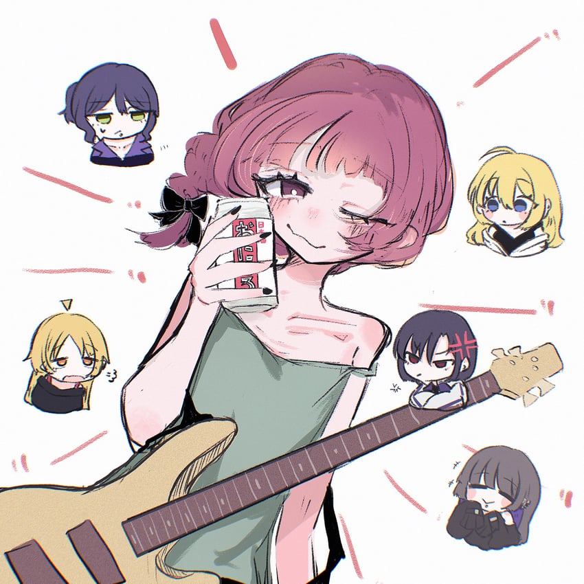 hiroi kikuri, ijichi seika, pa-san, iwashita shima, shimizu eliza, and 1 more (bocchi the rock!) drawn by 773owo