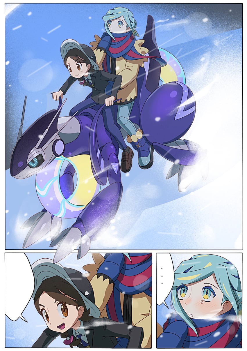juliana, grusha, and miraidon (pokemon and 1 more) drawn by bbhdrrr