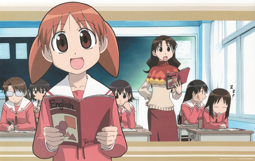 kasuga ayumu, mihama chiyo, sakaki, takino tomo, kagura, and 2 more (azumanga daioh)