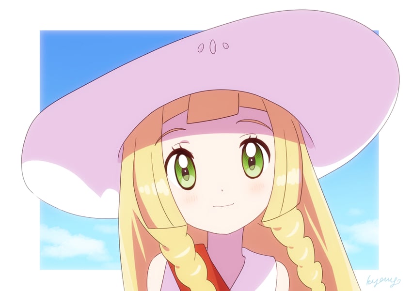 lillie (pokemon and 1 more) drawn by kyanos_(b_0000ff)