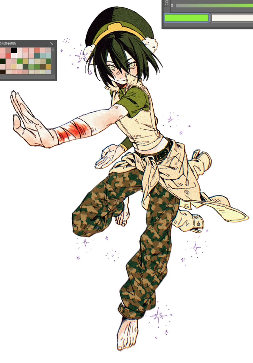 toph beifong (avatar legends and 1 more) drawn by gymnopedies2