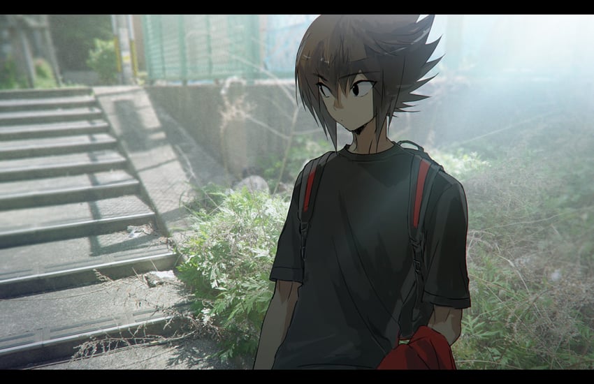 yuki judai (yu-gi-oh! and 1 more) drawn by moribuden