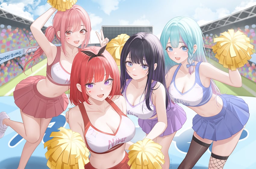 ellie, karin, arisa, and eris (charon universe) drawn by myomomoo