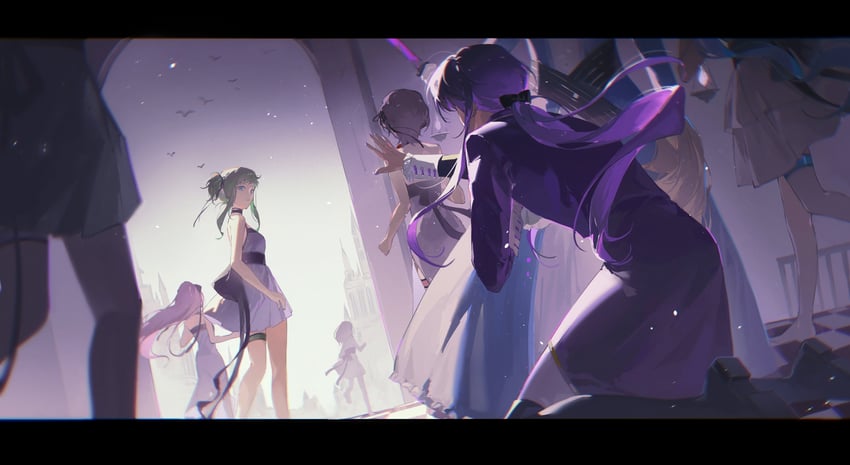 hatsune miku, megurine luka, meiko, gumi, kamui gakupo, and 7 more (vocaloid and 2 more) drawn by huz_(a1438758295)