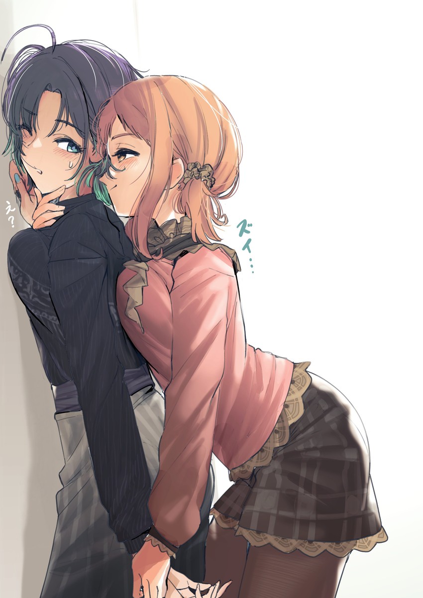 asakura toru and sakuragi mano (idolmaster and 1 more) drawn by tsukigawa