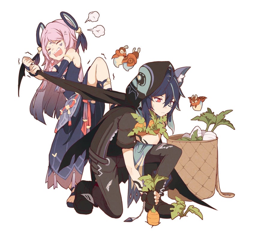 citlali and ororon (genshin impact) drawn by popiahpot