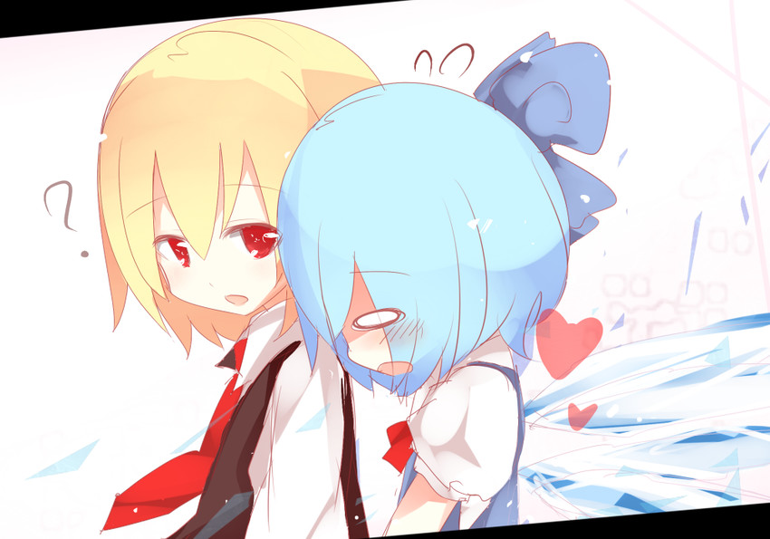 cirno and rumia (touhou) drawn by poketo