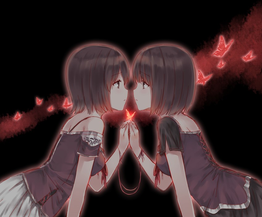 amakura mio and amakura mayu (fatal frame and 1 more) drawn by hiten_(hitenkei)