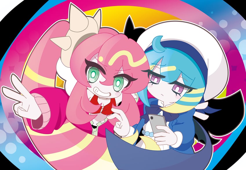 lil-la, ki-sikil, live twin lil-la, and live twin ki-sikil (yu-gi-oh!) drawn by yosu_(surume-ika)