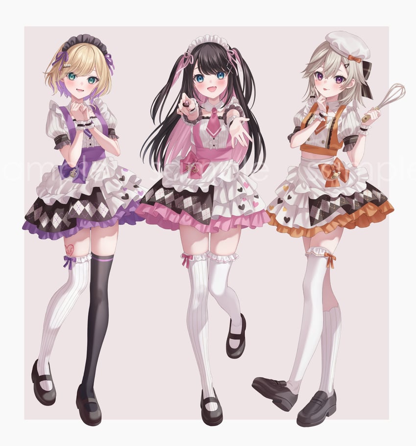 kurumi noah, komori met, and kaga nazuna (vspo!) drawn by jimmy_madomagi