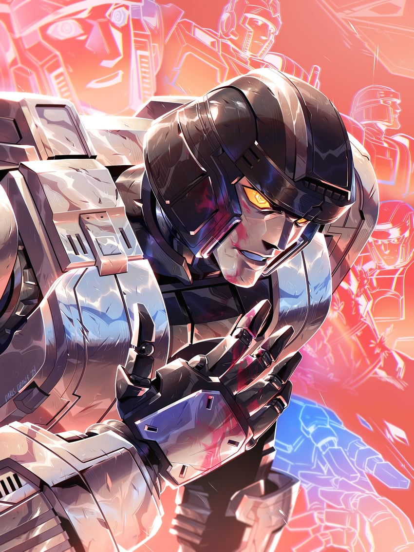optimus prime, megatron, orion pax, and d-16 (transformers and 1 more) drawn by lina_rojas