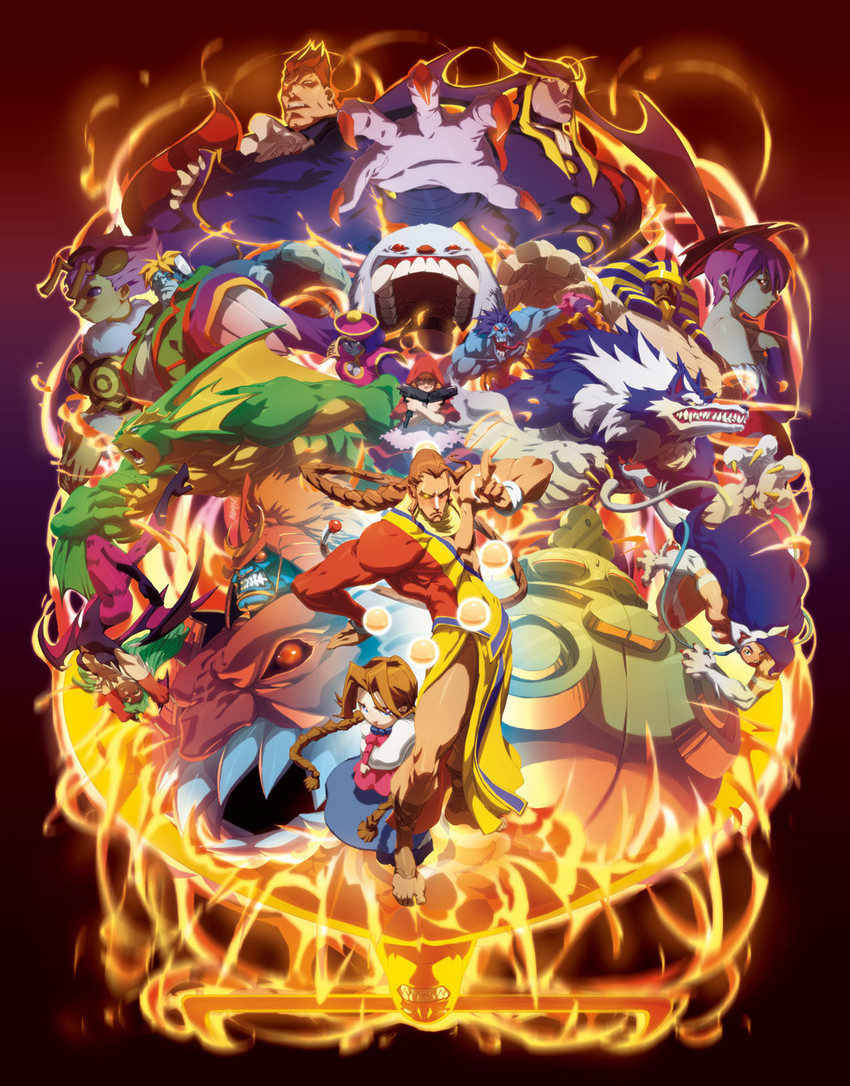 morrigan aensland, lilith, felicia, hsien-ko, b.b. hood, and 14 more (darkstalkers) drawn by chamba