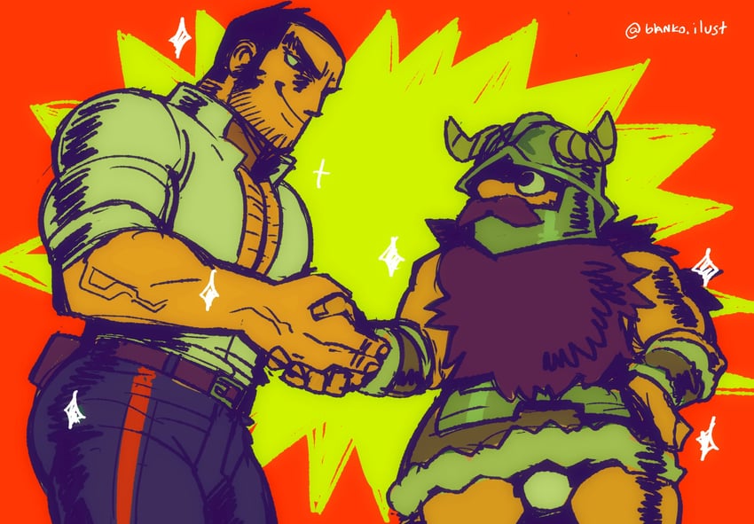 senshi and tanigaki genjirou (dungeon meshi and 1 more) drawn by blanko!