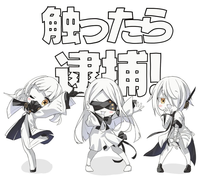 ein, sof, and ohr (blue archive and 1 more) drawn by nidaime_(doronbo)