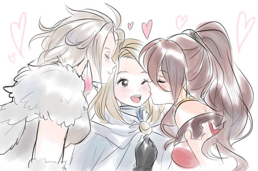 ophilia clement, primrose azelhart, and h'aanit (octopath traveler and 1 more) drawn by aubz