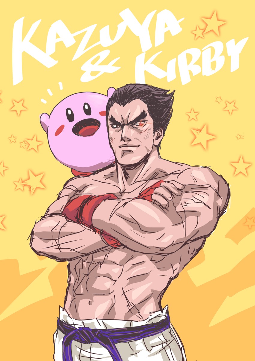 kirby and mishima kazuya (kirby and 2 more) drawn by 18gtm