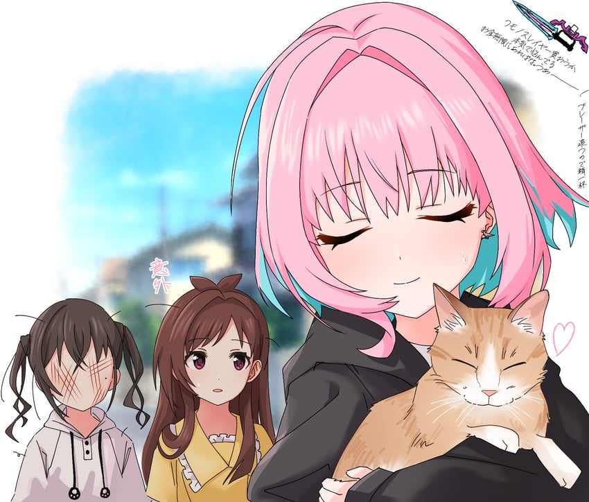 yumemi riamu, sunazuka akira, and tsujino akari (idolmaster and 1 more) drawn by kakki_(kackie)