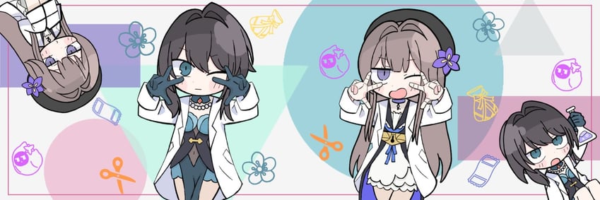 herta and ruan mei (honkai and 2 more) drawn by sararan05528462
