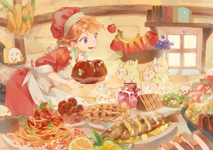 takanashi kiara and kfp employee (hololive and 1 more) drawn by ellie_niunai_zhuyi_zhe