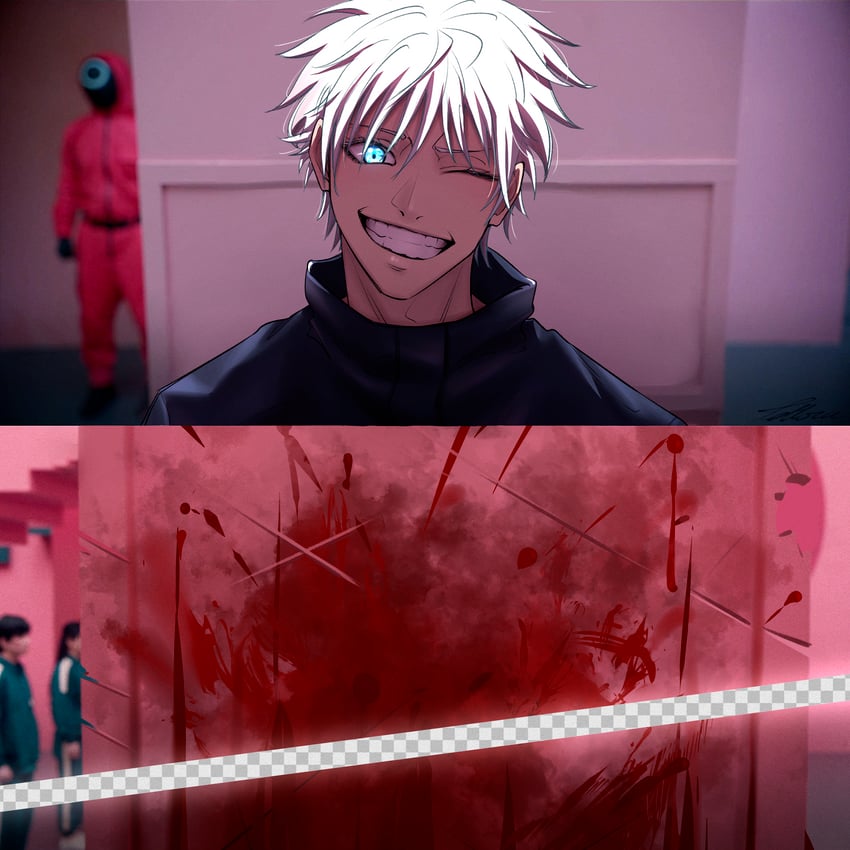 gojou satoru (jujutsu kaisen and 1 more) drawn by tettora