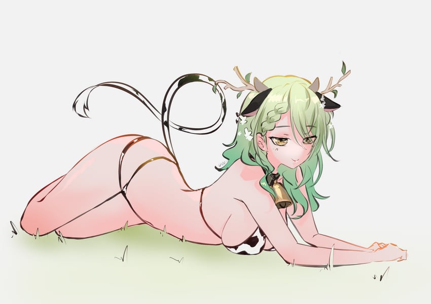 ceres fauna (hololive and 1 more) drawn by uve
