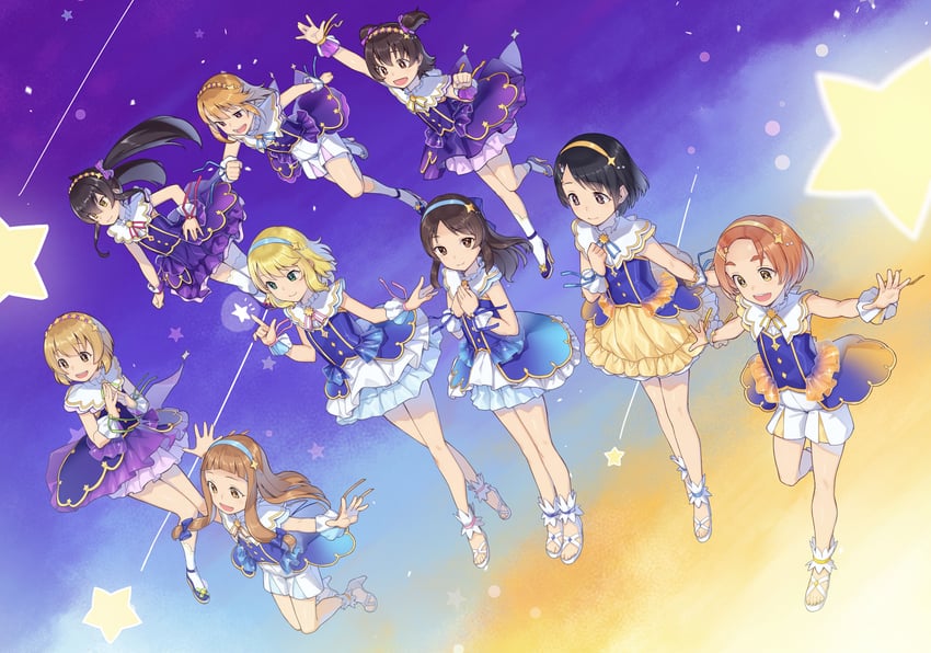 tachibana arisu, sakurai momoka, akagi miria, sasaki chie, yuuki haru, and 4 more (idolmaster and 2 more) drawn by heibonkaeru