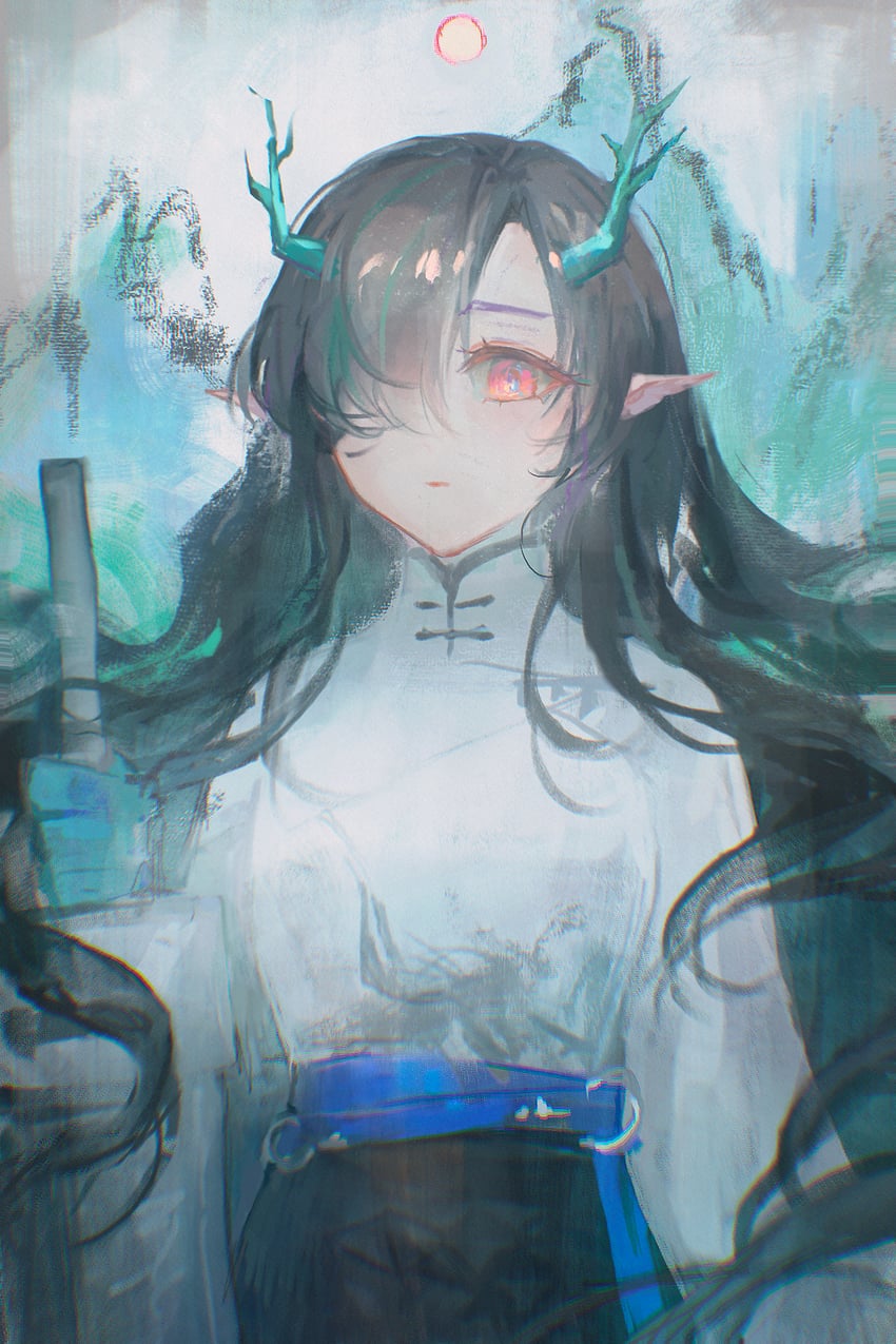 dusk (arknights and 1 more) drawn by fuyuyu-pon