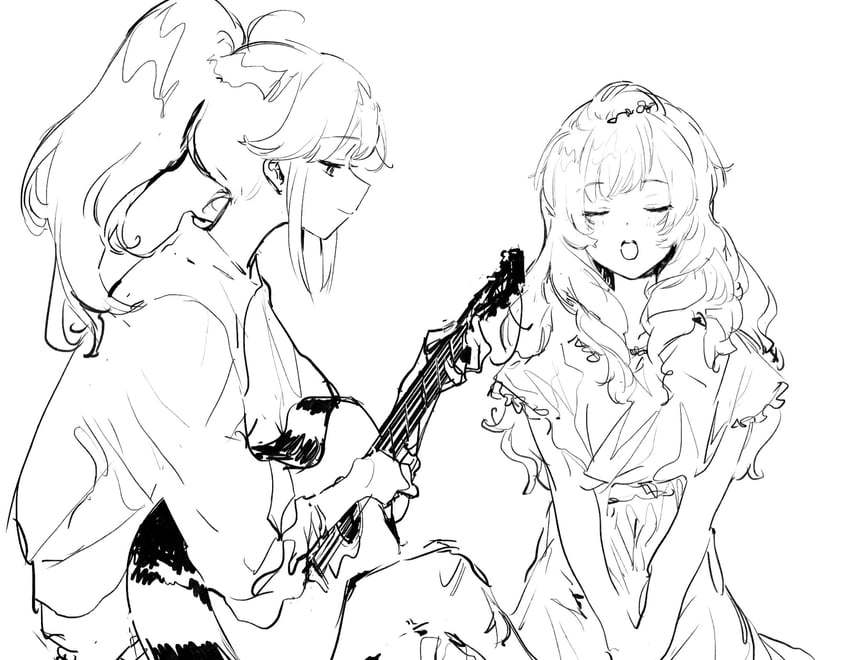 otoshiro seira and himesato maria (aikatsu!) drawn by suiso_(owp)