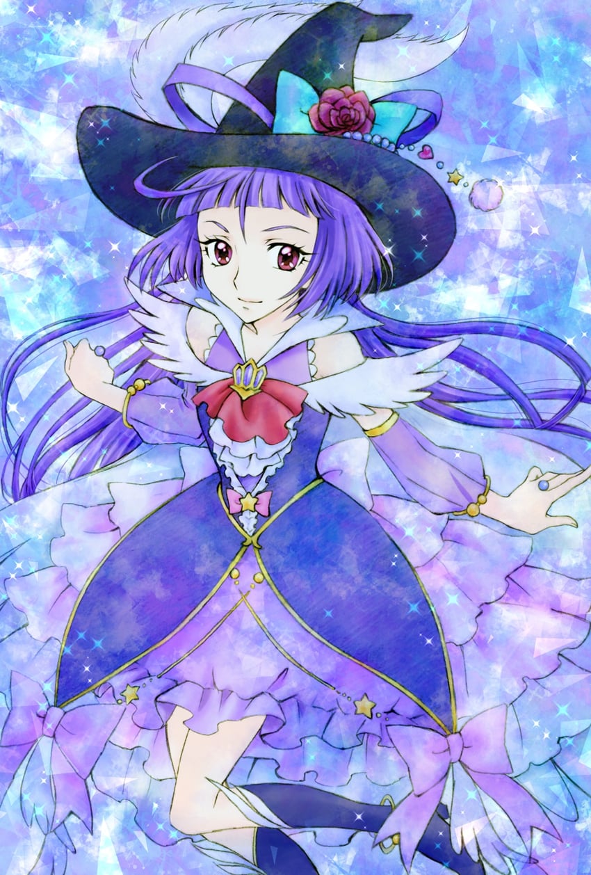 izayoi liko and cure magical (precure and 1 more) drawn by aizen_(syoshiyuki)