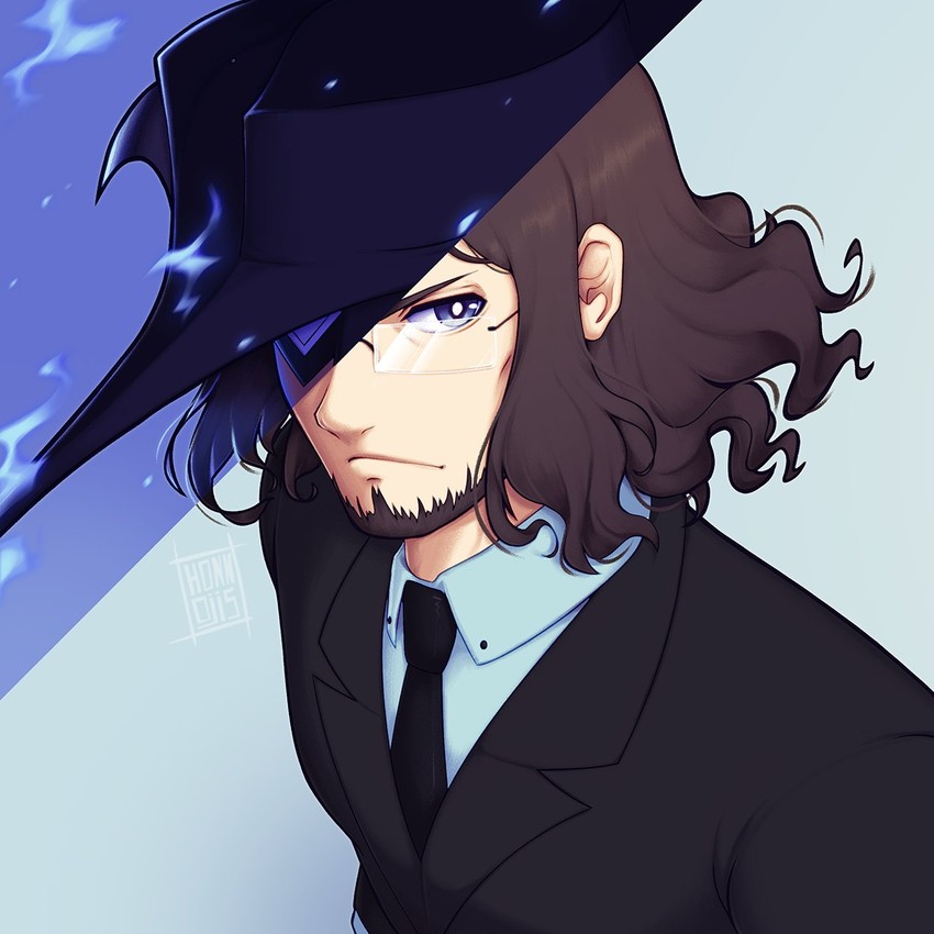 hasegawa zenkichi and wolf (persona and 2 more) drawn by honnojis