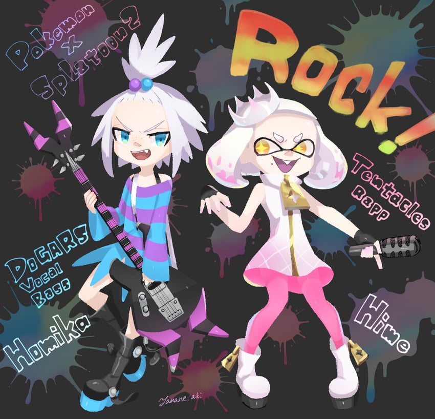 roxie and pearl (pokemon and 3 more) drawn by aki_yamane