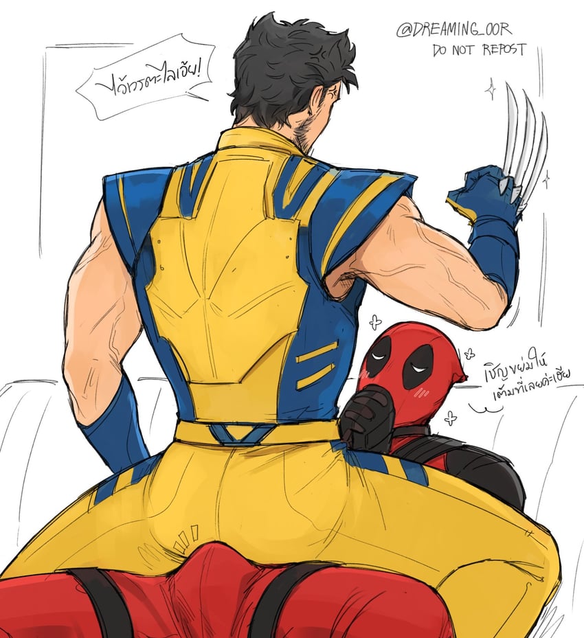 wolverine and deadpool (marvel and 4 more) drawn by dreaming_oor