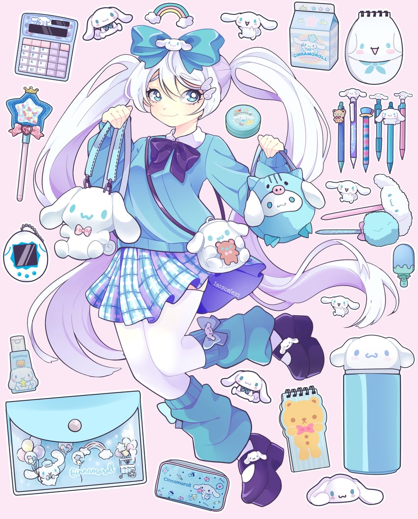 cinnamoroll (sanrio and 2 more) drawn by isosceless