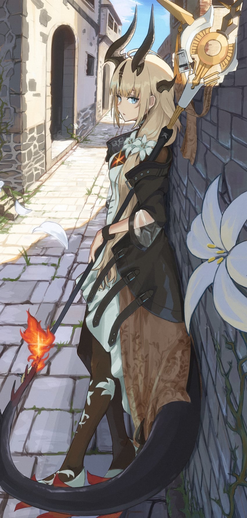 reed and reed the flame shadow (arknights) drawn by izumo_(ton_63)