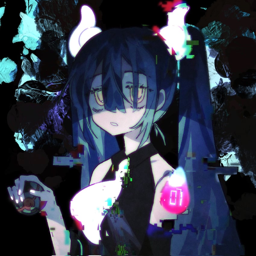 hatsune miku and ghost miku (pokemon and 2 more) drawn by zer0h