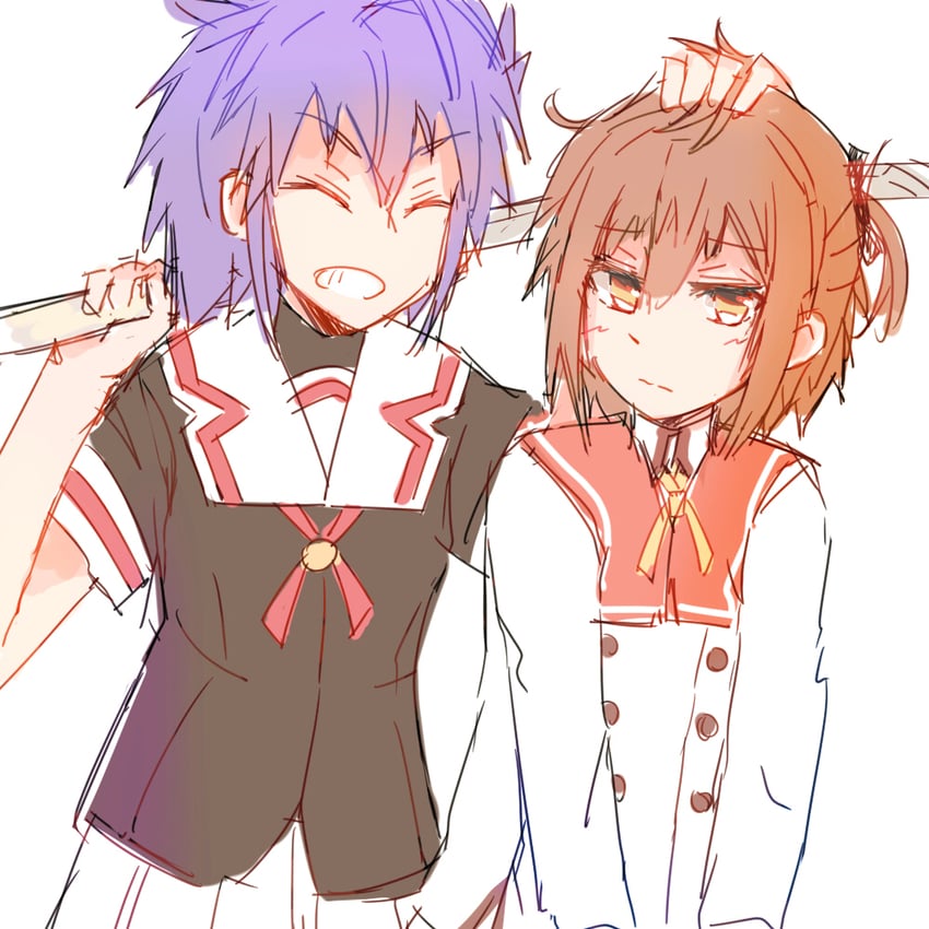 etou kanami and etou minato (toji no miko) drawn by lionet0806
