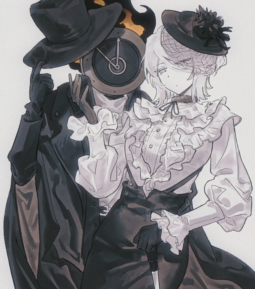faust and dante (project moon and 1 more) drawn by ivy_(675671)