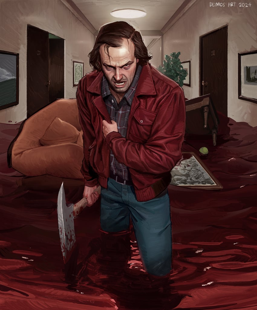jack torrance and jack nicholson (the shining) drawn by deimos_art